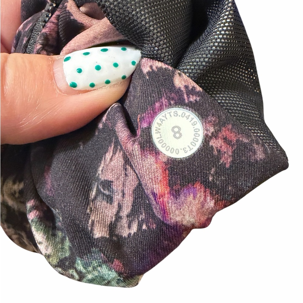 Lululemon Floral Print Full-Zip Jacket - Black/Purple - Picture 6 of 6